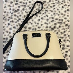 Kate Spade Wellesley Black and Ivory Handbag